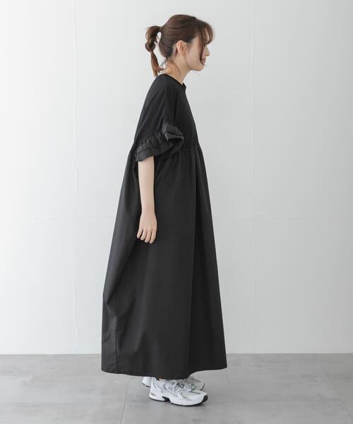 URBAN RESEARCH Sonny Label(アーバンリサーチサニーレーベル)の「フリルカットドッキングワンピース(ワンピース・レディース・ネイビー/ブラック・FREE)」の7枚目の写真