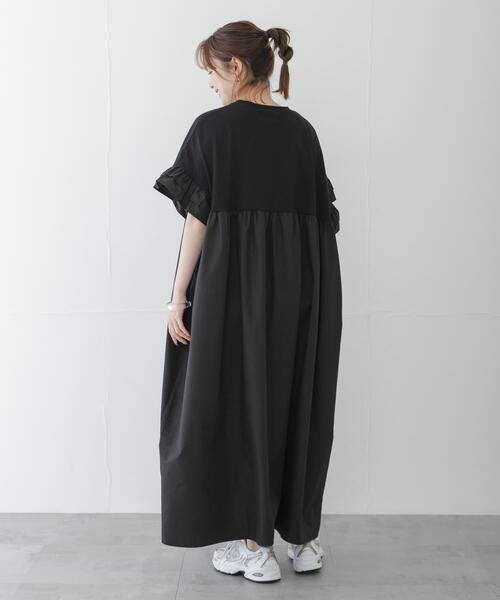 URBAN RESEARCH Sonny Label(アーバンリサーチサニーレーベル)の「フリルカットドッキングワンピース(ワンピース・レディース・ネイビー/ブラック・FREE)」の8枚目の写真