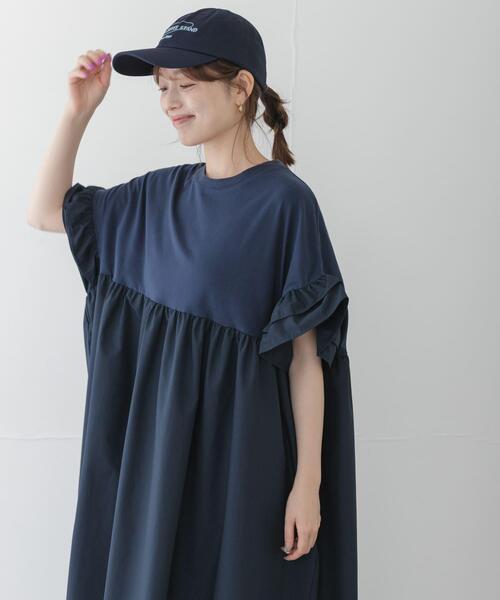 URBAN RESEARCH Sonny Label(アーバンリサーチサニーレーベル)の「フリルカットドッキングワンピース(ワンピース・レディース・ネイビー/ブラック・FREE)」の12枚目の写真