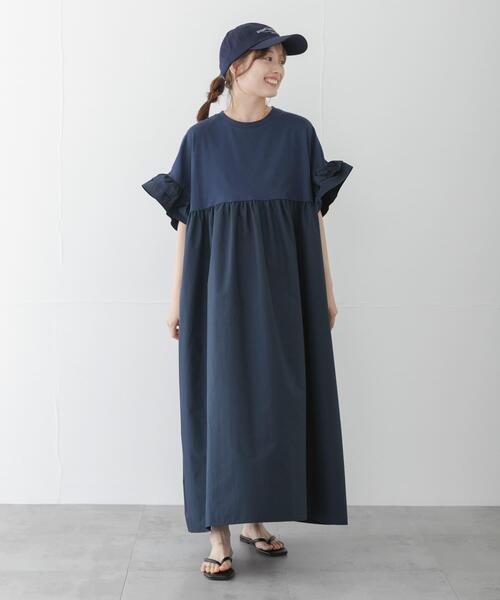 URBAN RESEARCH Sonny Label(アーバンリサーチサニーレーベル)の「フリルカットドッキングワンピース(ワンピース・レディース・ネイビー/ブラック・FREE)」の14枚目の写真