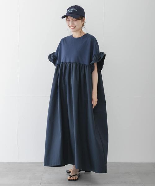 URBAN RESEARCH Sonny Label(アーバンリサーチサニーレーベル)の「フリルカットドッキングワンピース(ワンピース・レディース・ネイビー/ブラック・FREE)」の15枚目の写真