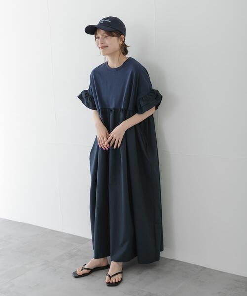 URBAN RESEARCH Sonny Label(アーバンリサーチサニーレーベル)の「フリルカットドッキングワンピース(ワンピース・レディース・ネイビー/ブラック・FREE)」の18枚目の写真