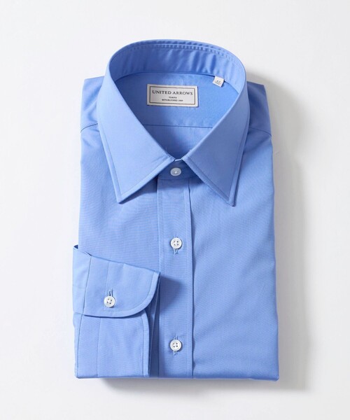 UNITED ARROWS(ユナイテッドアローズ)の「THOMAS MASON ポプリン ショートポイント レギュラーカラーシャツ(シャツ/ブラウス・メンズ・ナチュラル/コバルトブルー・39cm/40cm/41cm)」の1枚目の写真