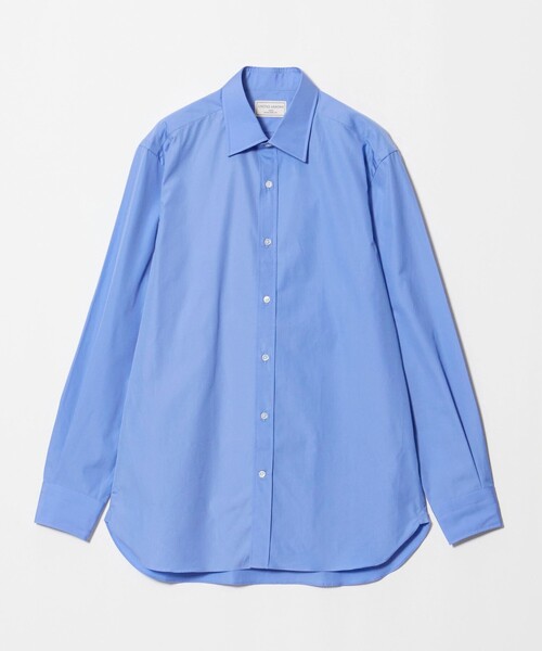UNITED ARROWS(ユナイテッドアローズ)の「THOMAS MASON ポプリン ショートポイント レギュラーカラーシャツ(シャツ/ブラウス・メンズ・ナチュラル/コバルトブルー・39cm/40cm/41cm)」の3枚目の写真