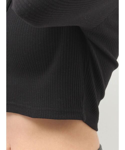 GYDA(ジェイダ)の「GGヘンリーオフショルテレコショートトップス(Tシャツ/カットソー・レディース・グレー/チャコールグレー/ブラック・FREE)」の22枚目の写真
