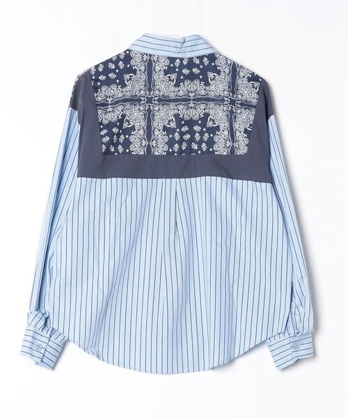 crossi（クロッシー）の「バンダナストライプ柄ドルマンシャツ 長袖（シャツ/ブラウス・レディース・ブルー・LARGE）」の18枚目の写真
