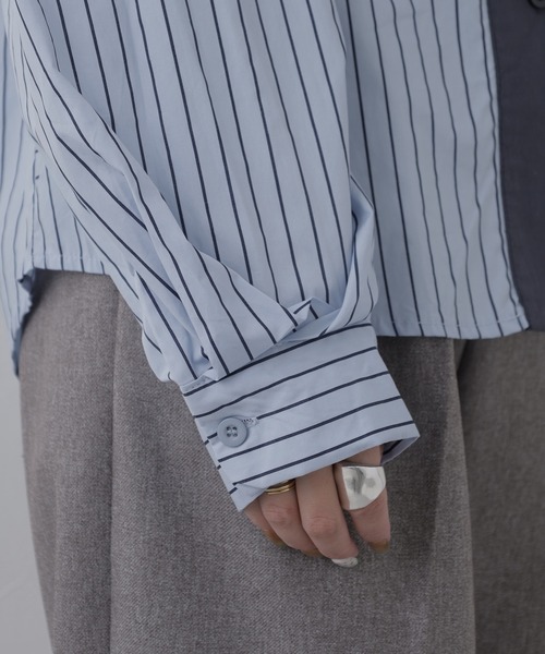 crossi（クロッシー）の「バンダナストライプ柄ドルマンシャツ 長袖（シャツ/ブラウス・レディース・ブルー・LARGE）」の17枚目の写真