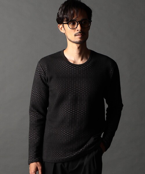 NICOLE CLUB FOR MEN(ニコルクラブフォーメン)の「ジオメトリックブリスタープルオーバー(Tシャツ/カットソー・メンズ・その他2/ホワイト/その他3/ブラック・XL/L/M)」の4枚目の写真