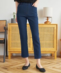 デニム裏パイルスリムパンツ