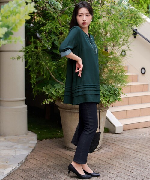 Tiaclasse(ティアクラッセ)の「デニム裏パイルスリムパンツ(その他パンツ・レディース・ブルー/ネイビー・L/S/M)」の16枚目の写真