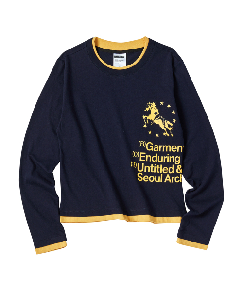 UNTITLED SEOUL(アンタイトル ソウル)の「ユニコーンタイポレイヤードロングスリーブネイビー(Tシャツ/カットソー・レディース・その他・LARGE/MEDIUM/SMALL)」の3枚目の写真
