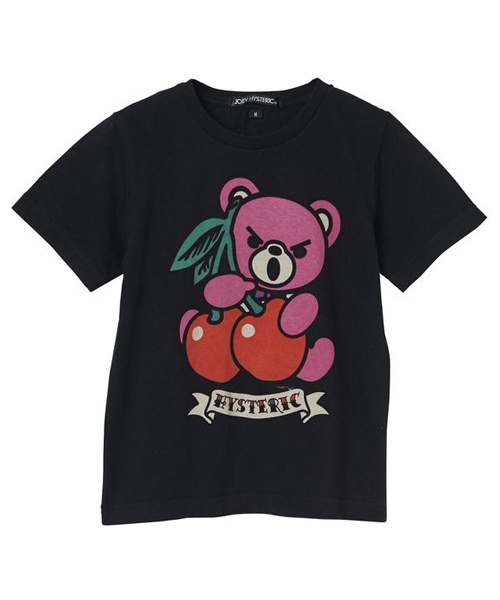 JOEY HYSTERIC（ジョーイヒステリック）の「CHERRY BEAR pt Tシャツ（Tシャツ/カットソー・キッズ・ホワイト/ブラック・SMALL/MEDIUM/X-SMALL）」の2枚目の写真