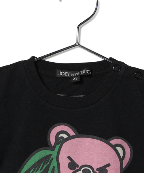 JOEY HYSTERIC（ジョーイヒステリック）の「CHERRY BEAR pt Tシャツ（Tシャツ/カットソー・キッズ・ホワイト/ブラック・SMALL/MEDIUM/X-SMALL）」の4枚目の写真