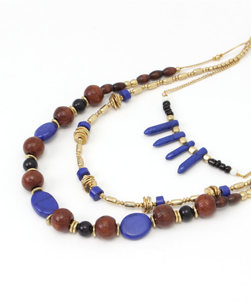 チャイハネ（チャイハネ）の「【チャイハネ】ジェリネックレス（ネックレス・レディース・ターコイズブルー/ブルー・FREE）」の4枚目の写真