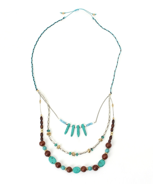 チャイハネ（チャイハネ）の「【チャイハネ】ジェリネックレス（ネックレス・レディース・ターコイズブルー/ブルー・FREE）」の7枚目の写真