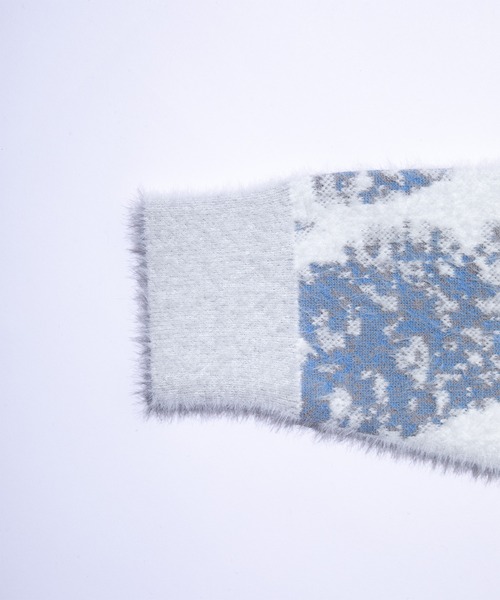 F/CE. (エフシーイー)の「F/CE. FINNISH LANDSCAPE SOLOTEX KNIT - FOREST / エフシーイー フィンランド ランドスケープ ソロテックス ニット - フォレスト(ニット/セーター・メンズ・ホワイト×ブルー・LARGE/MEDIUM)」の5枚目の写真