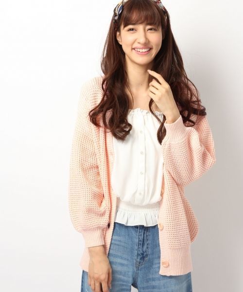 Heather（ヘザー）の「MIXチュニックカーディガン　715822（カーディガン/ボレロ・レディース・イエロー系その他/ピンク系その他/ブルー系その他・FREE）」の3枚目の写真