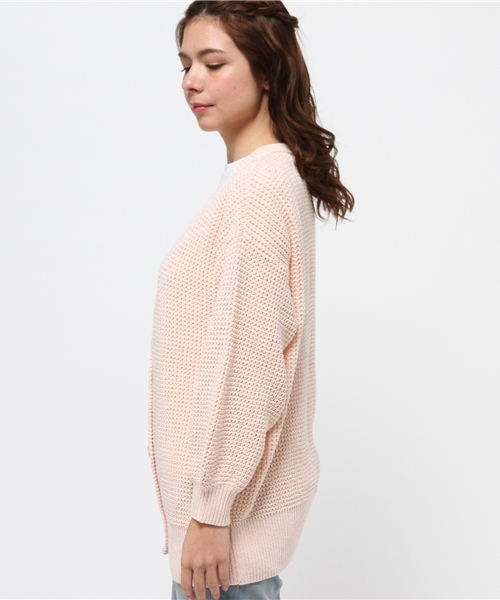 Heather（ヘザー）の「MIXチュニックカーディガン　715822（カーディガン/ボレロ・レディース・イエロー系その他/ピンク系その他/ブルー系その他・FREE）」の9枚目の写真