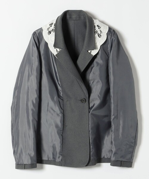 SHIPS any（シップス エニィ）の「〈手洗い可能〉ウールライク レース カラー ジャケット［NAVY BLUE］（テーラードジャケット・レディース・チャコールグレー/ネイビー・36/38）」の20枚目の写真