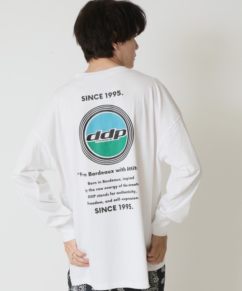 ddp(ディーディーピー)の「DDP ディーディーピー ロゴプリント 長袖 ロングTシャツ(Tシャツ/カットソー・メンズ・グリーン/杢グレー/ブラック系2/ブラック系1/ホワイト系2/チャコール/ネイビー/ホワイト系1・XL/L/M)」の2枚目の写真