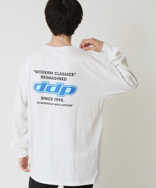ddp(ディーディーピー)の「DDP ディーディーピー ロゴプリント 長袖 ロングTシャツ(Tシャツ/カットソー・メンズ・グリーン/杢グレー/ブラック系2/ブラック系1/ホワイト系2/チャコール/ネイビー/ホワイト系1・XL/L/M)」の3枚目の写真
