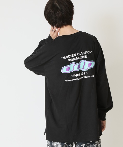 ddp(ディーディーピー)の「DDP ディーディーピー ロゴプリント 長袖 ロングTシャツ(Tシャツ/カットソー・メンズ・グリーン/杢グレー/ブラック系2/ブラック系1/ホワイト系2/チャコール/ネイビー/ホワイト系1・XL/L/M)」の1枚目の写真