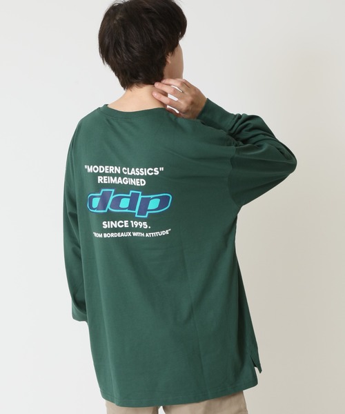 ddp(ディーディーピー)の「DDP ディーディーピー ロゴプリント 長袖 ロングTシャツ(Tシャツ/カットソー・メンズ・グリーン/杢グレー/ブラック系2/ブラック系1/ホワイト系2/チャコール/ネイビー/ホワイト系1・XL/L/M)」の7枚目の写真