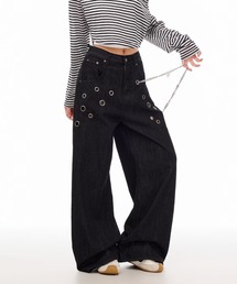【2026 AW】アイレット チェーン デニムパンツ