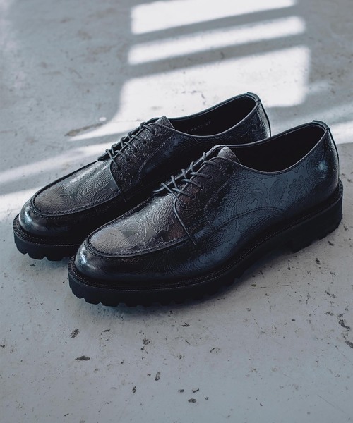KENFORD(ケンフォード)の「The Kenford Fineshoes NEW CLASSIC U-MOC/BLACK PAISLEY(ドレスシューズ・メンズ・ブラック・27cm/26.5cm/26cm/25.5cm)」の1枚目の写真