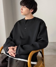 Java（ジャバ）の「《JaVaコラボ》ラフに着るほど、サマになる。ダンボール素材ヘンリーネックTシャツ(長袖)（Tシャツ/カットソー）」