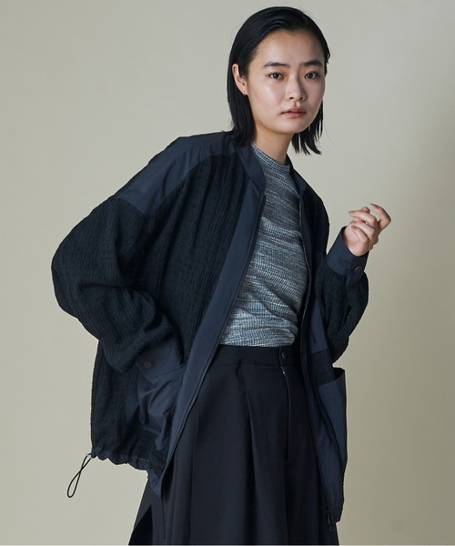 mintdesigns（ミントデザインズ）の「Soft Utility Blouson（ブルゾン・レディース・ブラック/ホワイト・ONESIZE）」の3枚目の写真