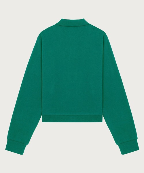 APEE BY A BATHING APE（エイピーバイアベイシングエイプ）の「EMBROIDERY HEART BADGE  POLO SWEAT SHIRT（スウェット・レディース・ネイビー/グリーン・SMALL/X-SMALL）」の6枚目の写真