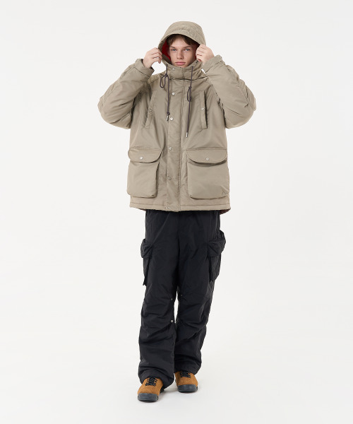 AECA(エイカ)の「N3B HOODED MILITARY PARKA-LIGHT GREY(ナイロンジャケット・メンズ・その他・M)」の5枚目の写真