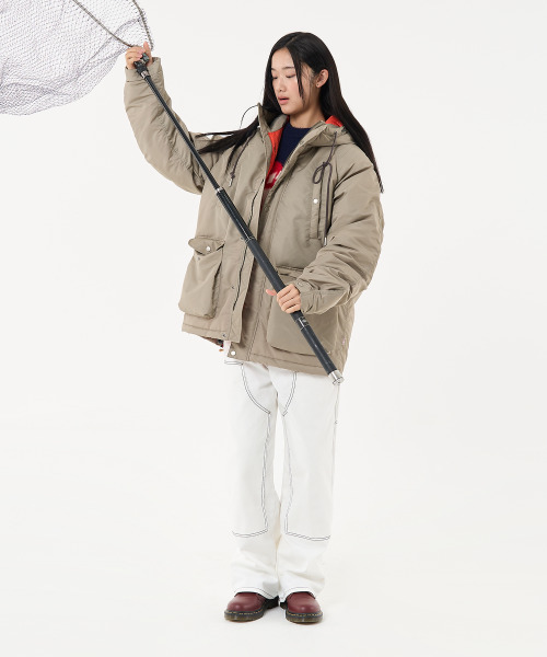 AECA(エイカ)の「N3B HOODED MILITARY PARKA-LIGHT GREY(ナイロンジャケット・メンズ・その他・M)」の12枚目の写真
