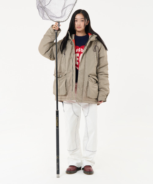 AECA(エイカ)の「N3B HOODED MILITARY PARKA-LIGHT GREY(ナイロンジャケット・メンズ・その他・M)」の14枚目の写真