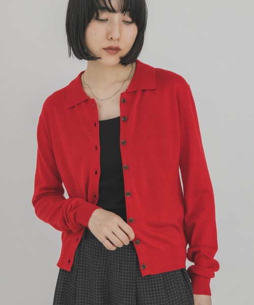 KBF(ケイビーエフ)の「ミニマルコンパクトカーディガン(カーディガン/ボレロ・レディース・アイボリー/レッド/ブラウン/グレー系その他・ONE)」の6枚目の写真