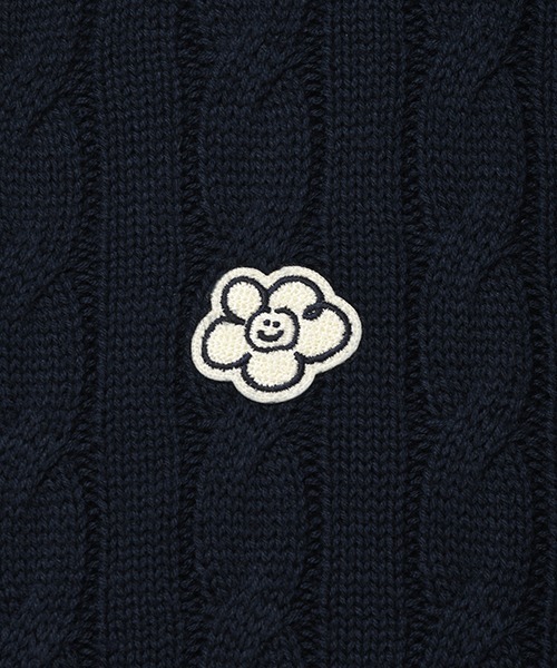 Wacky WiLLy(ワッキーウィリー)の「WOMEN'S CABLE OPEN COLLAR PULLOVER(ニット/セーター・レディース・ネイビー/イエロー/アイボリー/スカイブルー系・SMALL/MEDIUM/LARGE)」の13枚目の写真