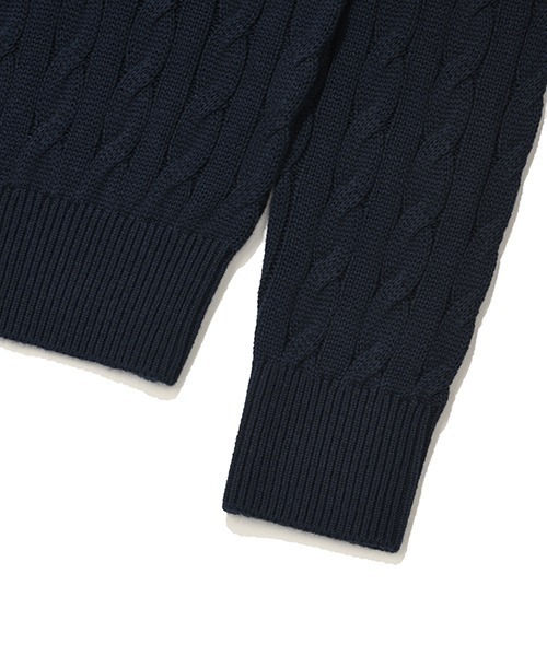Wacky WiLLy(ワッキーウィリー)の「WOMEN'S CABLE OPEN COLLAR PULLOVER(ニット/セーター・レディース・ネイビー/イエロー/アイボリー/スカイブルー系・SMALL/MEDIUM/LARGE)」の14枚目の写真