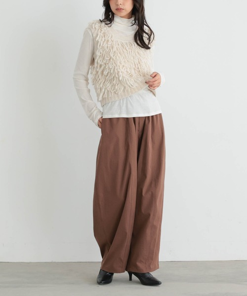for/c(フォーシー)の「フリンジニットベスト【サスティナブル】(ニット/セーター・レディース・ライトベージュ/チャコール・L/M)」の17枚目の写真