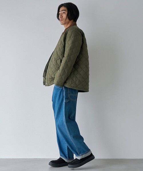 coen(コーエン)の「コーデュロイ襟付きキルティングハンティングブルゾン(その他アウター・メンズ・オリーブ/ブラック・XL/L/M/S)」の13枚目の写真