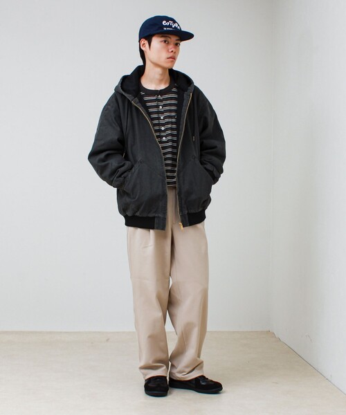 GLOSTER(グロスター)の「ジップフーディ ダックブルゾン(ブルゾン・メンズ・ブラウン/ブラック・L/M/S)」の17枚目の写真