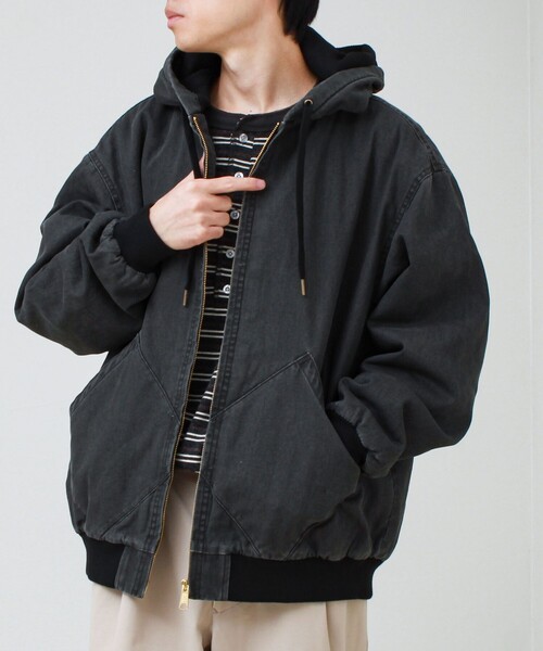 GLOSTER(グロスター)の「ジップフーディ ダックブルゾン(ブルゾン・メンズ・ブラウン/ブラック・L/M/S)」の18枚目の写真