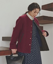 ボルドー」に該当するノーカラージャケットファッション通販 - ZOZOTOWN