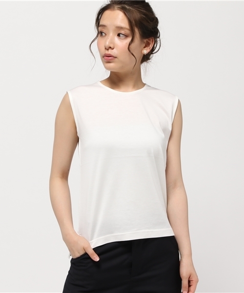 NATURAL BEAUTY BASIC（ナチュラルビューティーベーシック）の「【AneCan 6月号掲載】60/2SUVIN天竺カットソー（Tシャツ/カットソー・レディース・ホワイト系その他/ブラック/カーキ・MEDIUM）」の13枚目の写真