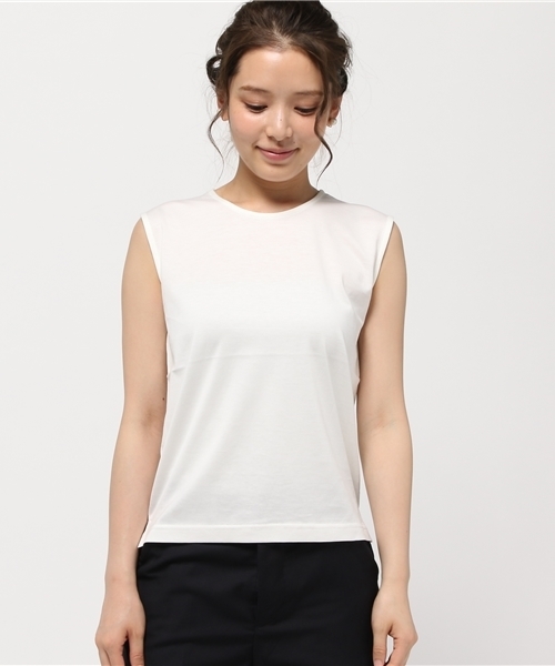 NATURAL BEAUTY BASIC（ナチュラルビューティーベーシック）の「【AneCan 6月号掲載】60/2SUVIN天竺カットソー（Tシャツ/カットソー・レディース・ホワイト系その他/ブラック/カーキ・MEDIUM）」の7枚目の写真