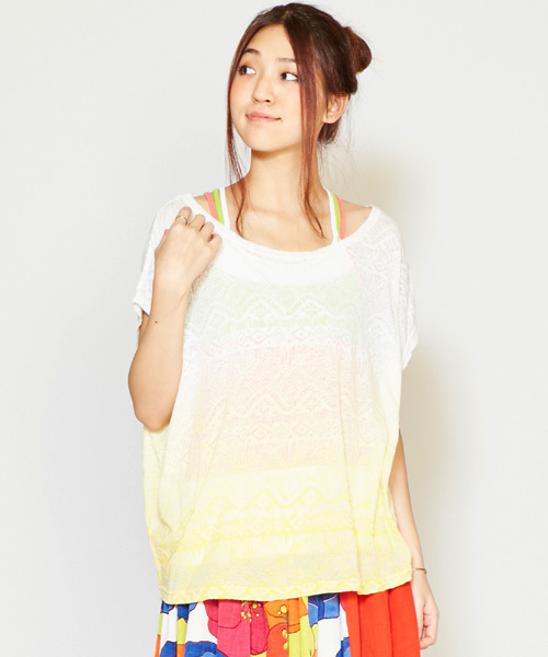 チャイハネ（チャイハネ）の「【チャイハネ】カラフラキャミソール（キャミソール・レディース・ホワイト/ピンク/イエロー/ネイビー・FREE）」の10枚目の写真