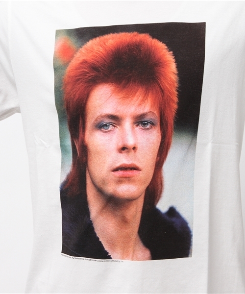 HYSTERIC GLAMOUR（ヒステリックグラマー）の「DAVID BOWIE/BEVERLY HILLS 1972 pt T-SH（Tシャツ/カットソー・メンズ・ホワイト/ブラック・LARGE/MEDIUM/SMALL）」の8枚目の写真