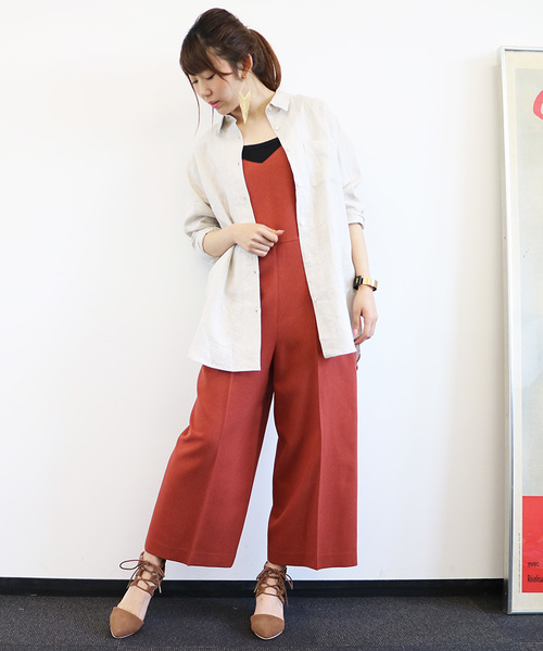 N.(N. Natural Beauty Basic)(エヌエヌナチュラルビューティーベーシック)の「チュニックサイドスリットシャツ(シャツ/ブラウス・レディース・カーキ/ホワイト/ベージュ・MEDIUM)」の17枚目の写真