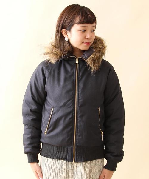 coen(コーエン)の「中綿フーデッドブルゾン(ミリタリージャケット・レディース・ダークグレー/オリーブ・LARGE/MEDIUM)」の15枚目の写真