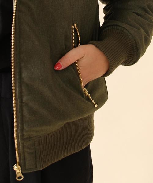 coen(コーエン)の「中綿フーデッドブルゾン(ミリタリージャケット・レディース・ダークグレー/オリーブ・LARGE/MEDIUM)」の14枚目の写真